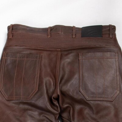【デグナー】メンズカップ付レザーパンツ [DP-28] ブラウン 〈Lサイズ〉