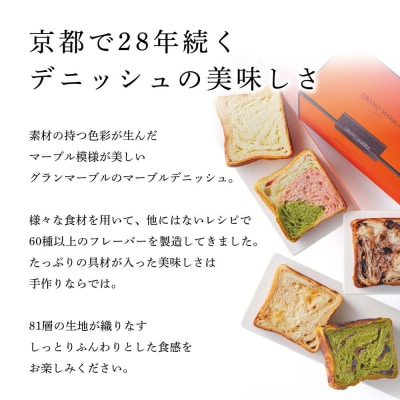 【 グランマーブル 】祇園辻利抹茶ショコラ+あんバター マーブルデニッシュ2本セット|人気食パン