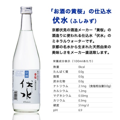 【黄桜】お酒の仕込み水「伏水」瓶 (500ml×12本入)