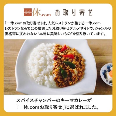 【スパイスチャンバー×一休】キーマカレー(辛) ×3食セット〈冷凍真空パック〉