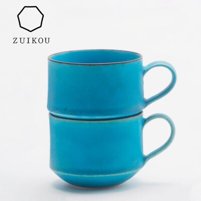 【瑞光窯-ZUIKOU-】スタッキングマグ ペアセット(ターコイズブルー/青)京都 食器 人気