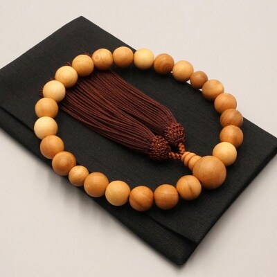 【数量限定】【神戸珠数店】〈京念珠〉京都の桜 男性用数珠/女性用数珠 ペアセット 数珠袋2枚付き