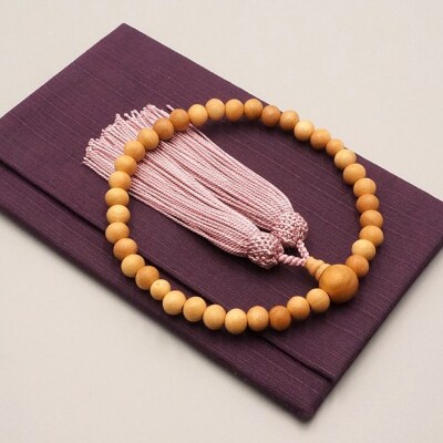 【数量限定】【神戸珠数店】〈京念珠〉京都の桜 男性用数珠/女性用数珠 ペアセット 数珠袋2枚付き