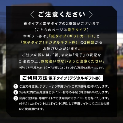 【デグナー】ふるさと納税限定 後から選べる! デジタルギフト券 3,000円分