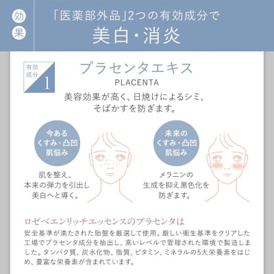 【ロゼべ】プラセンタエンリッチエッセンス 薬用美白美容液 