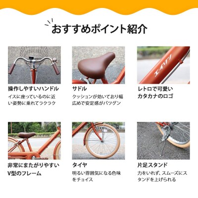 【エイリン】【組立済み発送】子ども用自転車20型 LKM20E【チョコ】