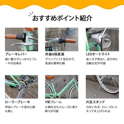 【エイリン】【組立済み発送】シティサイクル27型 THS276NROL【うすみどり】