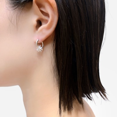 【KAORU】スターダスト フープピアス S / シルバー