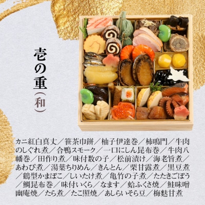 【京 伏見 魚三楼】和風おせち 一段重 2人前(おせち,おせち料理,京おせち) 12.5