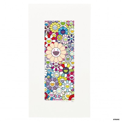 【ふるさと納税限定セット】版画「お花の短冊 ホタルの明かり」シリアルNo.入り限定カード付き