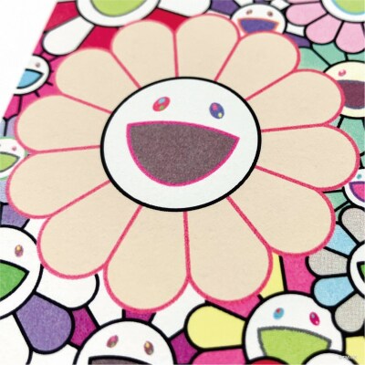 【ふるさと納税限定セット】版画「お花の短冊 ホタルの明かり」シリアルNo.入り限定カード付き