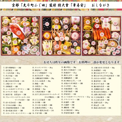 【京都・先斗町ふじ田監修】特大重「華寿安」5～6人前|京都 本格料亭おせち 人気おせち