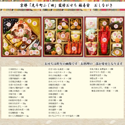 ・先斗町ふじ田監修 おせち「福寿安」3～4人前|京都 本格料亭おせち 定番 華やか 人気おせち