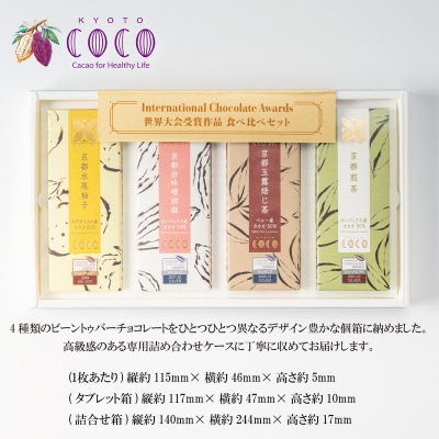 【COCOKYOTO】京味チョコレートタブレット詰め合わせ(4種)