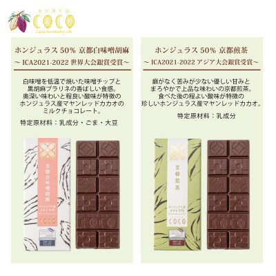 【COCOKYOTO】京味チョコレートタブレット詰め合わせ(4種)