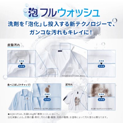 【AQUA】全自動洗濯機 泡洗浄&カスタム洗剤自動投入機能搭載! 14kg|家電 人気ブランド