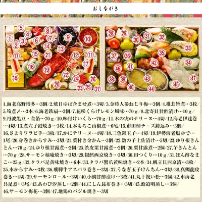 岡崎・味ま野監修 超高級重 柳凰 約4～5人前|老舗料亭 本格おせち 贅沢 華やか 人気おせち 