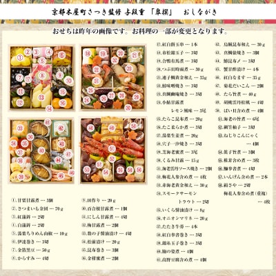 木屋町・さつき監修 与段重 皐撰 約5～6人前|老舗料亭 本格おせち 贅沢 華やか 人気おせち 