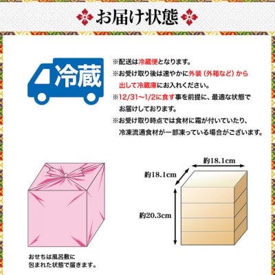 【京都木屋町・さつき監修】与段重 皐撰 約5～6人前|京都 老舗料亭 本格おせち 贅沢 人気おせち
