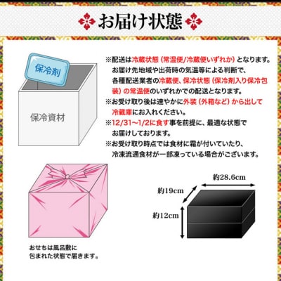【京料理・やまの監修】おせち 特大二段重「珠天箱」 約4人前|京都御所南 老舗 本格おせち 人気