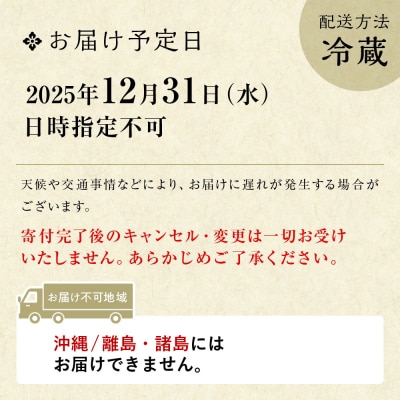 【京のむら(野村佃煮)】おせち一段重(冷蔵)2人前|京都 本格和風おせち 人気おせち