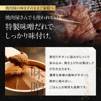 《9月末までの限定寄付額》【岡山フードサービス】味噌漬け厚切り牛タン(300g)|牛タン 人気