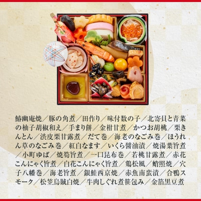 【京都・岡崎 京料理六盛】監修 和風一段 1人前【大丸京都店おすすめ品】|京都 人気おせち