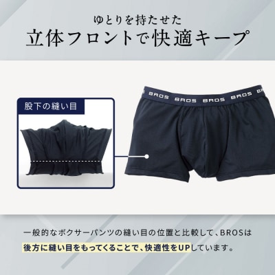 《限定寄付額～9/30》ブロス バイ ワコールメン ボクサーパンツ《Mサイズ/カラー:BL》