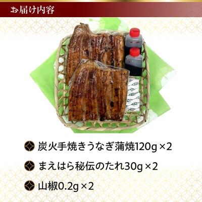 【京阪百貨店】京都・鰻割烹まえはら 炭火手焼きうなぎ蒲焼 120g×2個