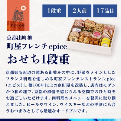 京都出町柳 町屋フレンチepice おせち1段重 2人前|京都 フレンチおせち 人気おせち