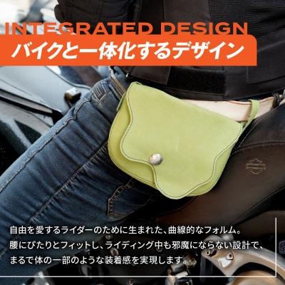 【デグナー】レザーサブポケットバッグ [W-104] ブラック|京都 バイクギア 人気ブランド