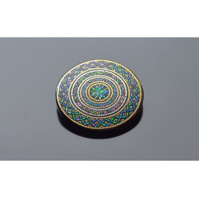 【嵯峩螺鈿野村】華七宝ブローチ|京都 老舗 伝統工芸 漆器 ジュエリー