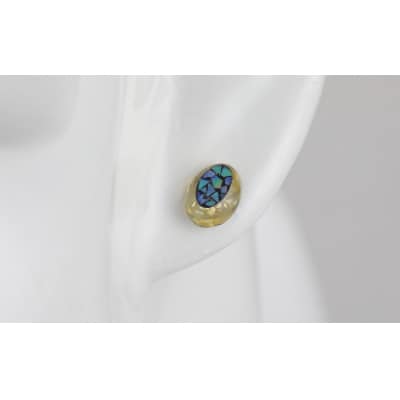 【嵯峩螺鈿野村】アンバー フラグメントピアス|京都 老舗 伝統工芸 漆器 ジュエリー