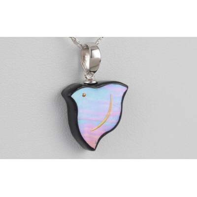 【嵯峩螺鈿野村】千鳥ネックレス|京都 老舗 伝統工芸 漆器 ジュエリー