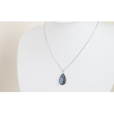 【嵯峩螺鈿野村】押合菊ネックレス|京都 老舗 伝統工芸 漆器 ジュエリー