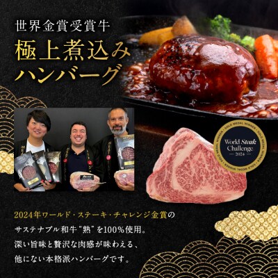 銀閣寺大西 国産サステナブル和牛「熟」100% 贅沢煮込みハンバーグ 2個|京都 肉 加工品 人気