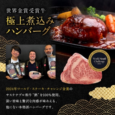 銀閣寺大西 国産サステナブル和牛「熟」100% 贅沢煮込みハンバーグ 2個|京都 肉 加工品 人気