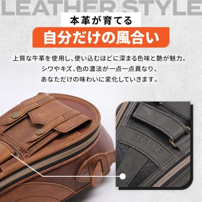 【デグナー】レザーマグネットタンクバッグ ブラック|人気ブランド バイク [SB-92]