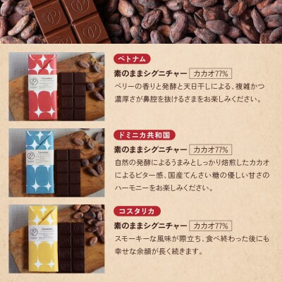 【Premarche Cacaolate Lab】チョコレート産地食べ比べ3枚セット <セットB>