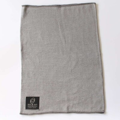 【伊と幸】《白生地の老舗が贈る》シルクニット腹巻き(シルバーグレー)|京都 人気腹巻き ルームウェア