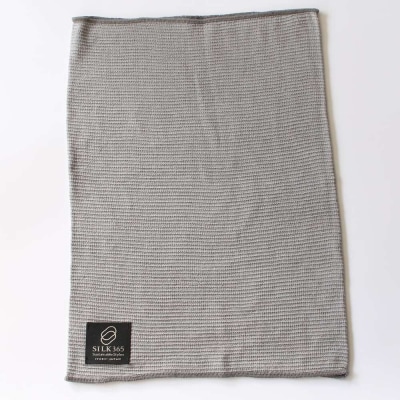 【伊と幸】《白生地の老舗が贈る》シルクニット腹巻き(シルバーグレー)|京都 人気腹巻き ルームウェア