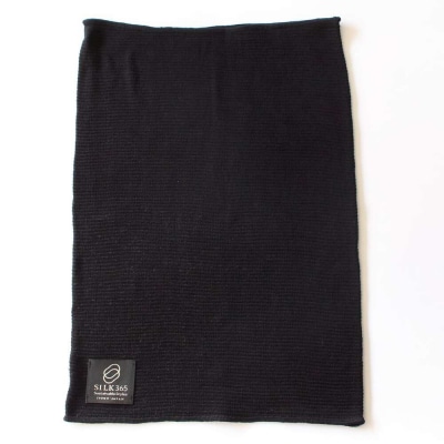 【伊と幸】《白生地の老舗が贈る》シルクニット腹巻き(ブラック)|京都 人気腹巻き ルームウェア