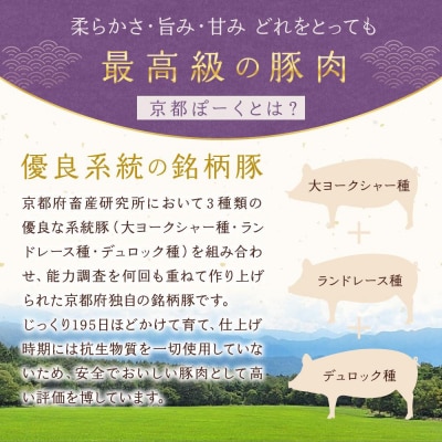 【京都特産ぽーく】京都ぽーく 豚肉小間切れ(225g×12パック+100gおまけ付 計2.8kg)