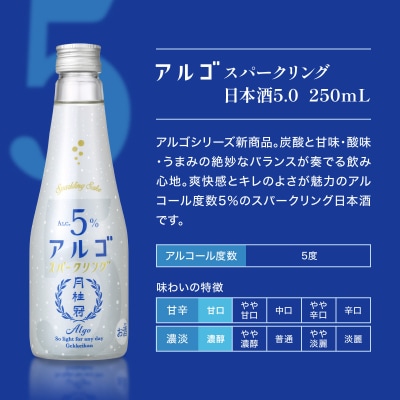 【月桂冠】気軽に楽しむ日本酒 アルゴスパークリング ALc5% 250mL×12本