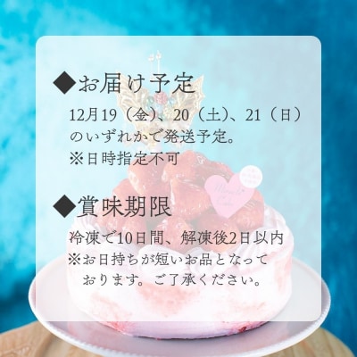 《数量限定・先行予約》【むしやしない】京都産オーガニックミラクル*いちご クリスマスケーキ5号
