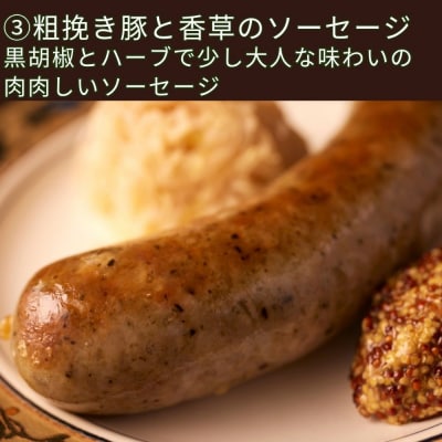 【ジャングルケイブ】肉感たっぷり 手作り無添加ソーセージ3種(各約100g)