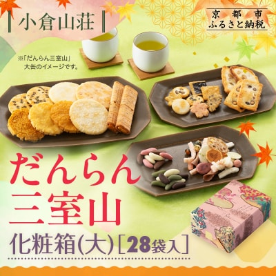 【小倉山荘】だんらん三室山 化粧箱・大 28袋入|京都 あられ 有名店 人気セット