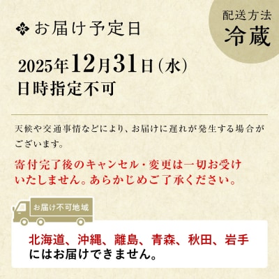 【一子相伝なかむら】おせち二段重 4～5人前|京都 老舗料亭 名店 ミシュラン掲載 人気おせち