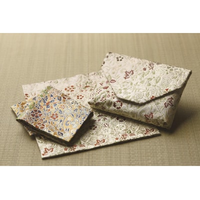 【龍村美術織物】早雲寺(金)茶道具5点セット(出帛紗など)