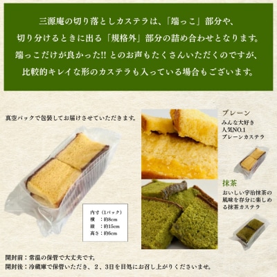 【三源庵】訳あり カステラ切り落とし(プレーン)6パック 1080g|京都 カステラ専門 人気セット